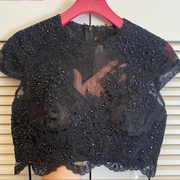 Mac Duggal Hot Pink and Black Evening Gown - Picture 4 of 5